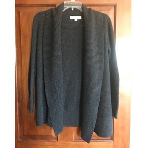LOFT Grey Oversized Knit Cardigan
